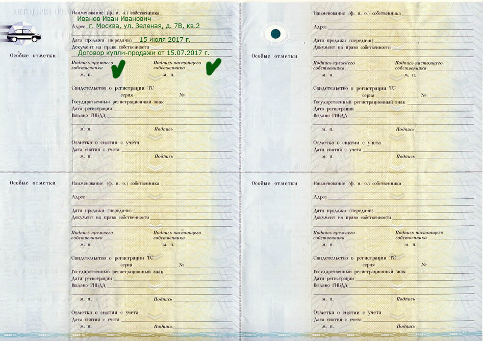 Паспорт транспортного средства (птс): образец, правила заполнения