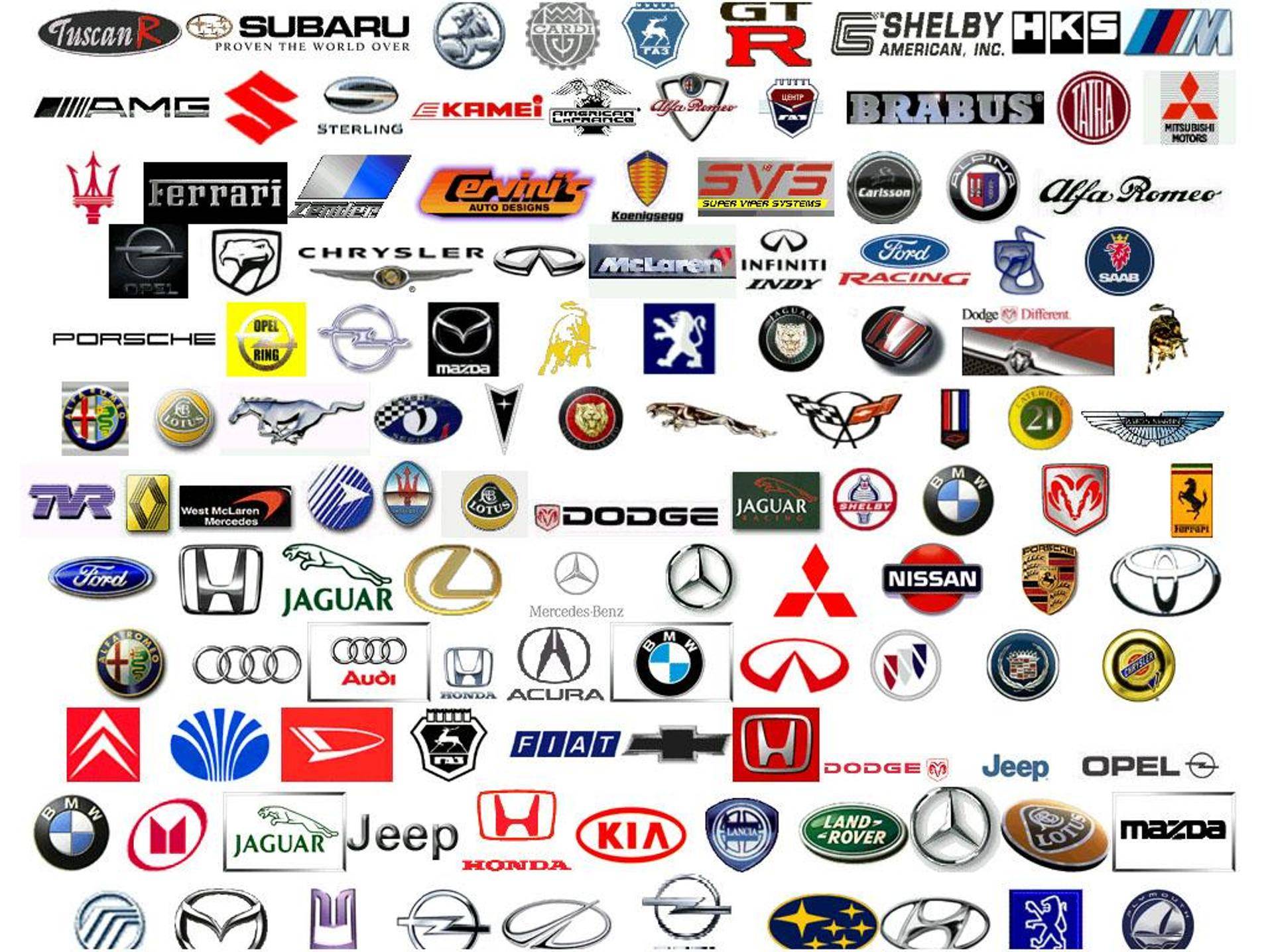 Эмблемы автомобилей с названиями на русском языке