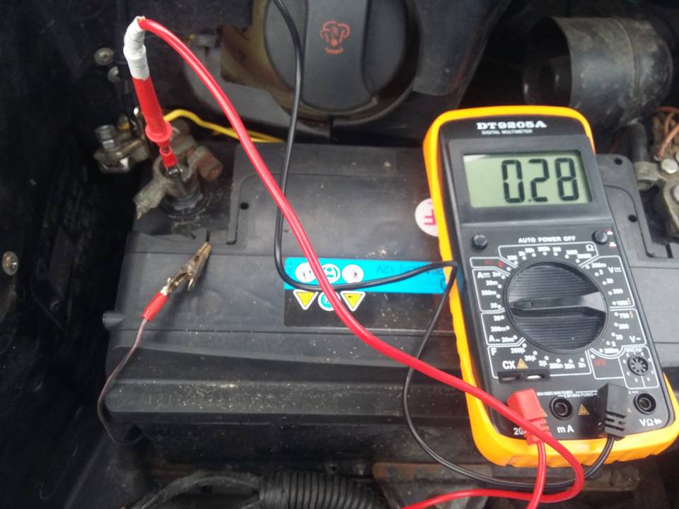 Как проверить утечку тока на автомобиле мультиметром?