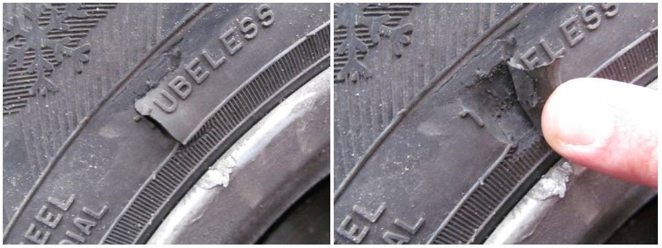 Особенности ремонта шины при боковом порезе