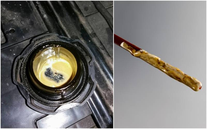 Почему моторное масло пенится на щупе и что делать