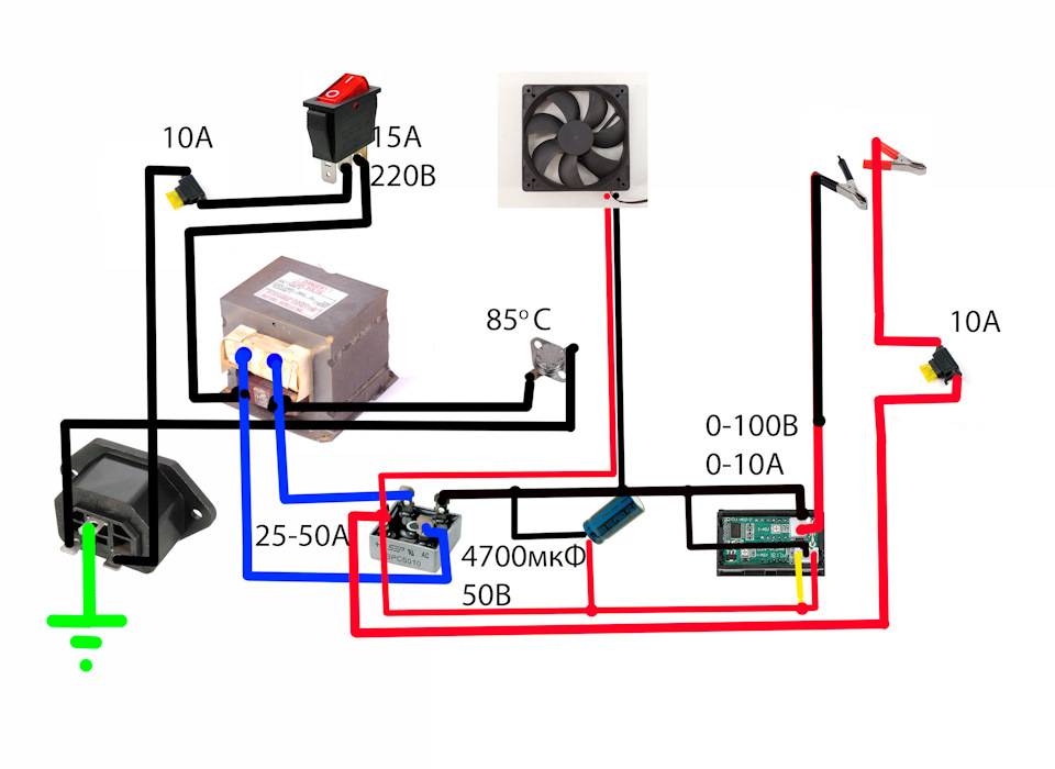 11 примеров: схемы на самодельное зарядное устройство для акб